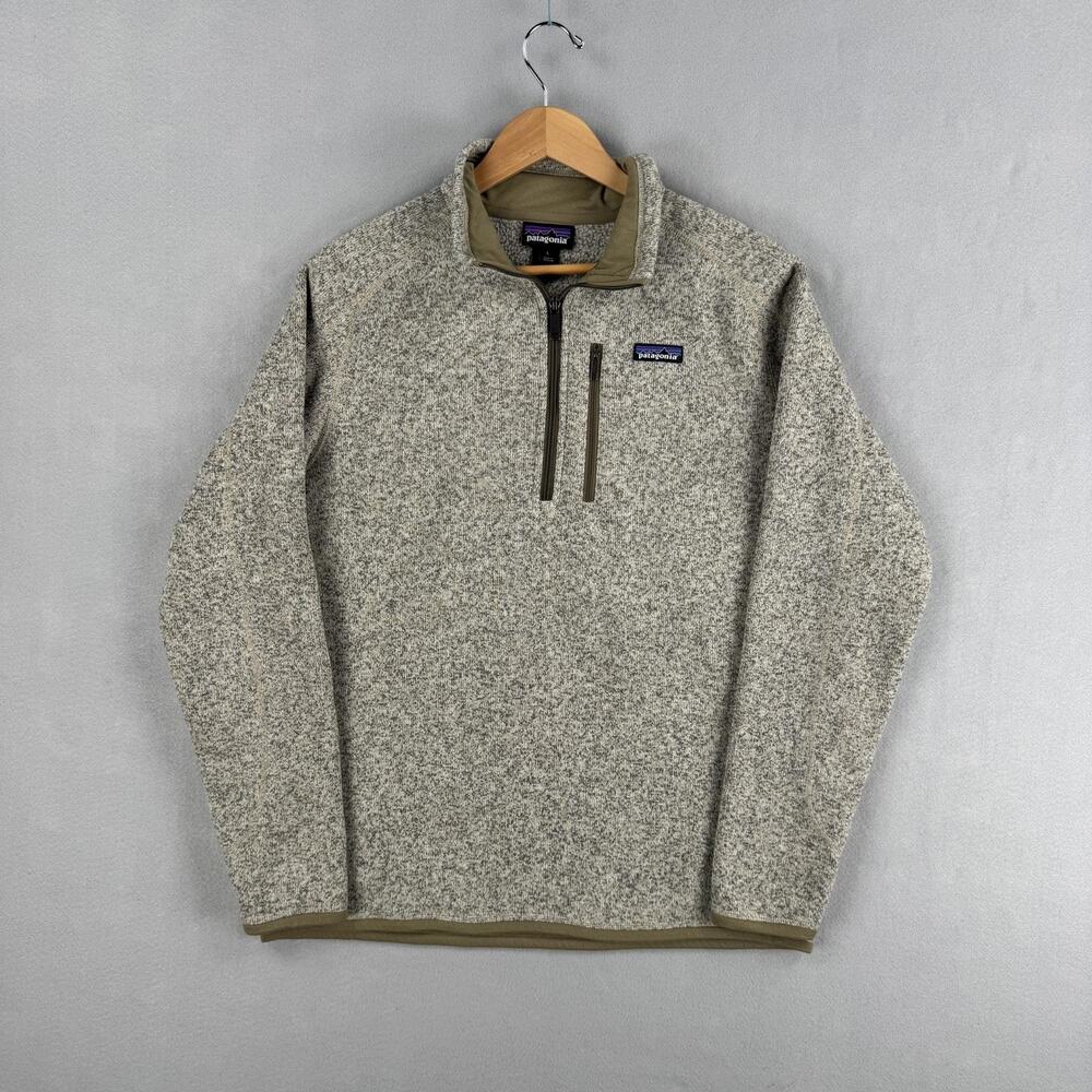Patagonia Better Sweater Size Large Brown Fleece 1/4 Zip Pullover Outdoor Hiking